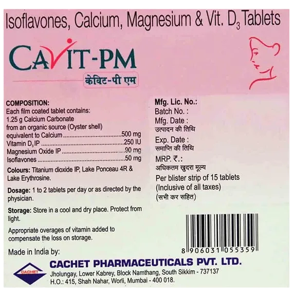 cavit pm tablet 15's